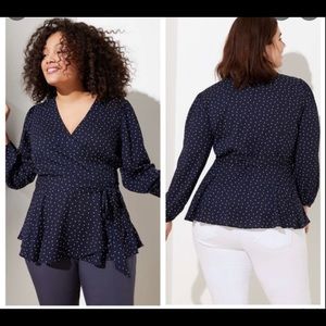 Loft Plus wrap blouse